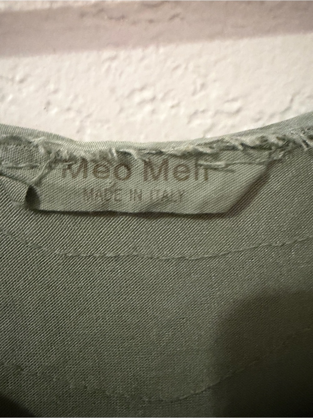 Meo Meli Layered Ruffle Sleeveless Italian Silk Tunic - Sage Green - Picture 5 of 7
